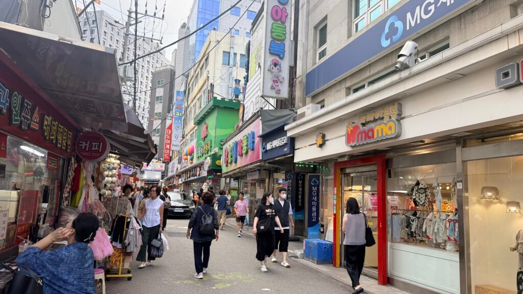 MAMA Building, home of children's clothing stores in Namdaemun Marke