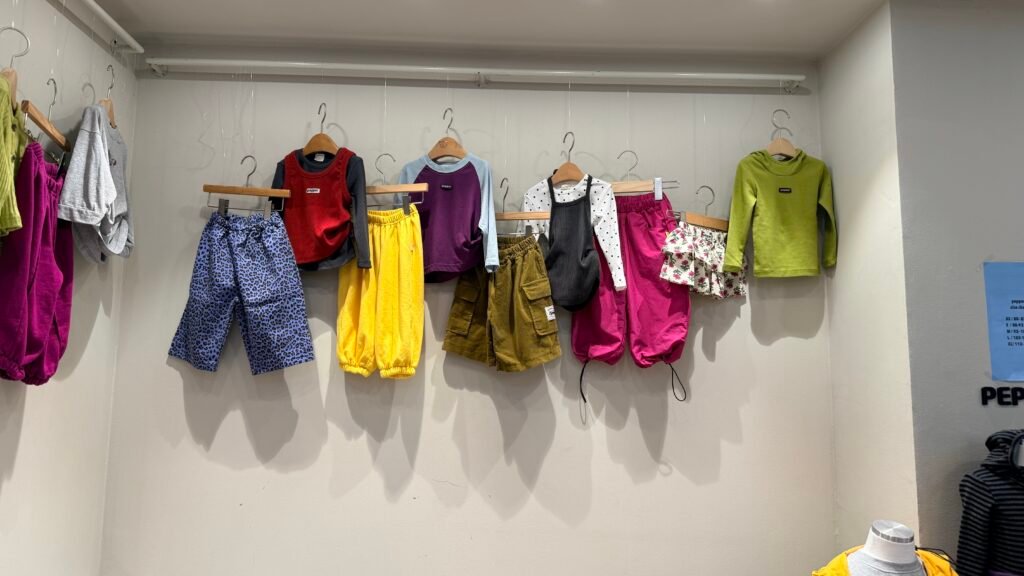 Children’s clothing at Pepper in Namdaemun Market