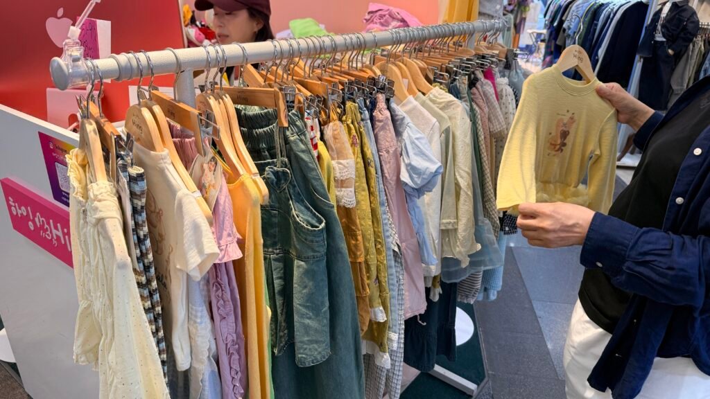 Children’s clothing at Hing in Namdaemun Market