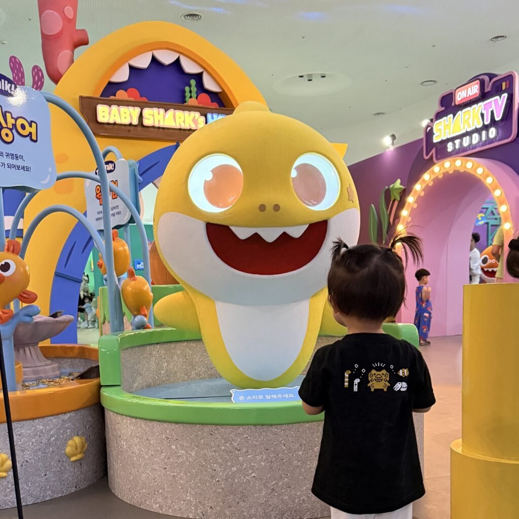 Themed interactive zone inside Baby Shark The Experience at DDP