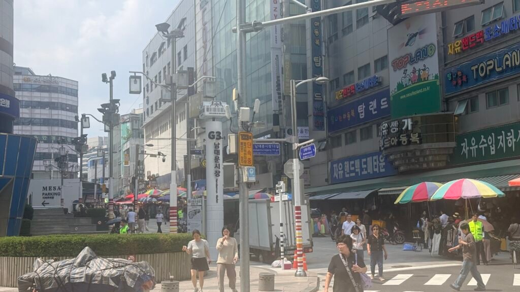 Namdaemun Market in Seoul, a popular shopping area for children's clothing