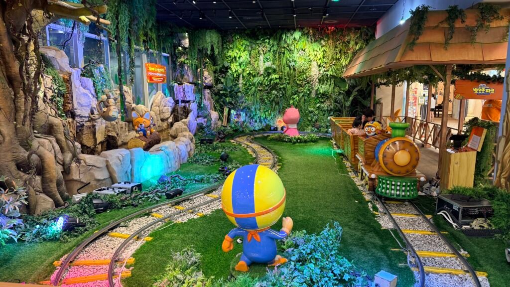 Pororo Train tracks inside Pororo Theme Park Dasan