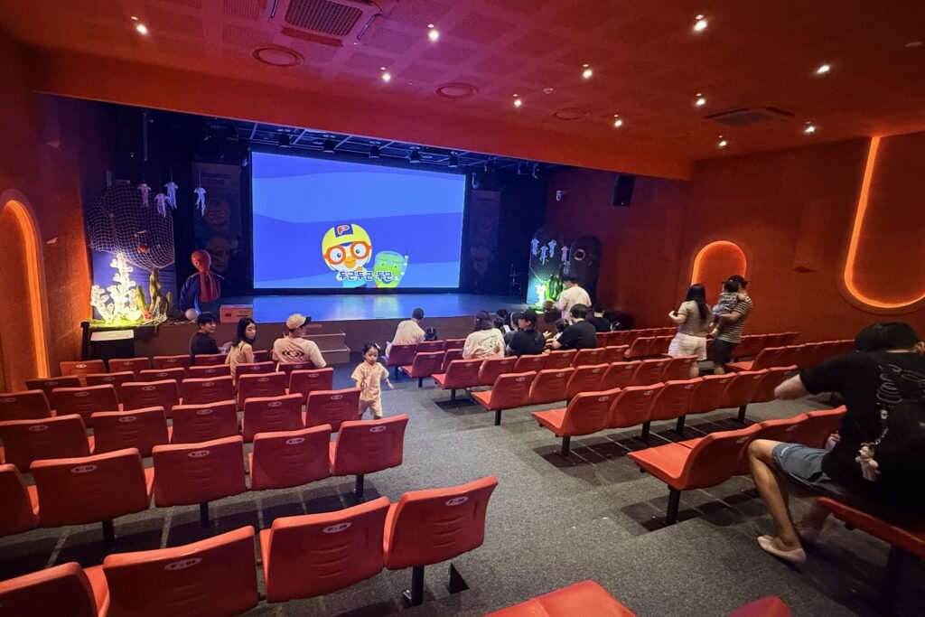 Indoor theater at Pororo Theme Park Dasan