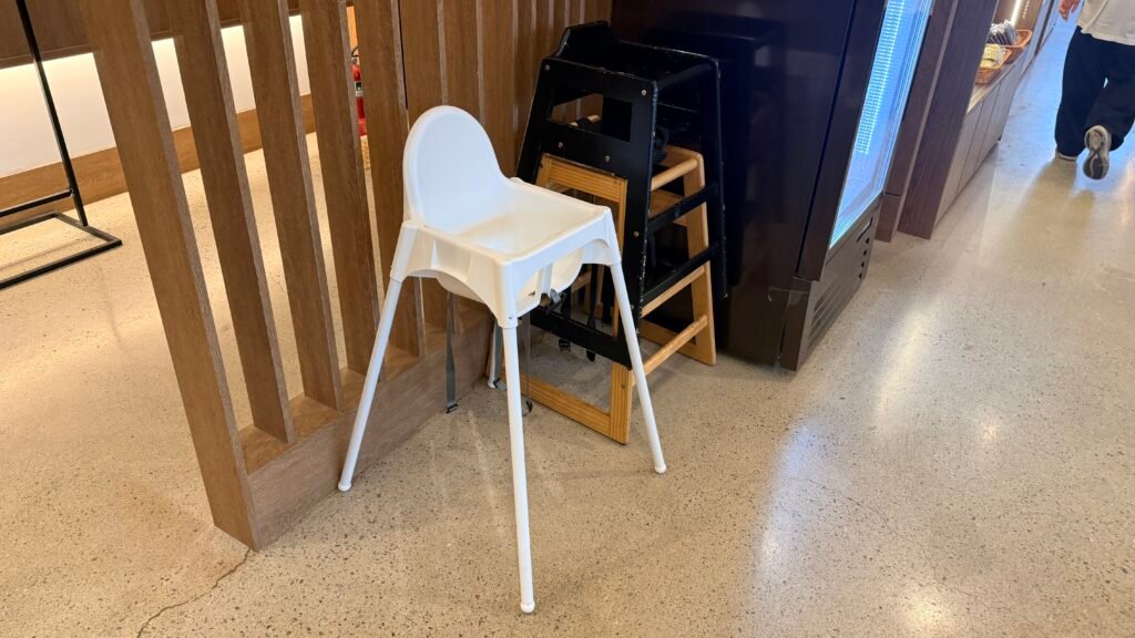 Baby chair at TABLES Lounge