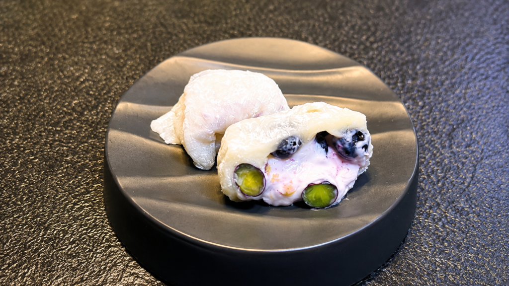 Blueberry yogurt mochi from Hanjeongseon