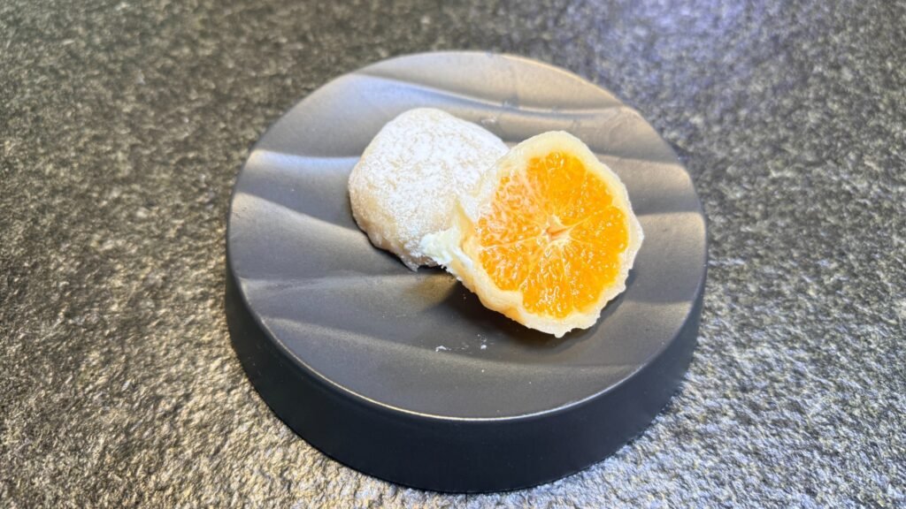 Whole mandarin mochi from Hanjeongseon